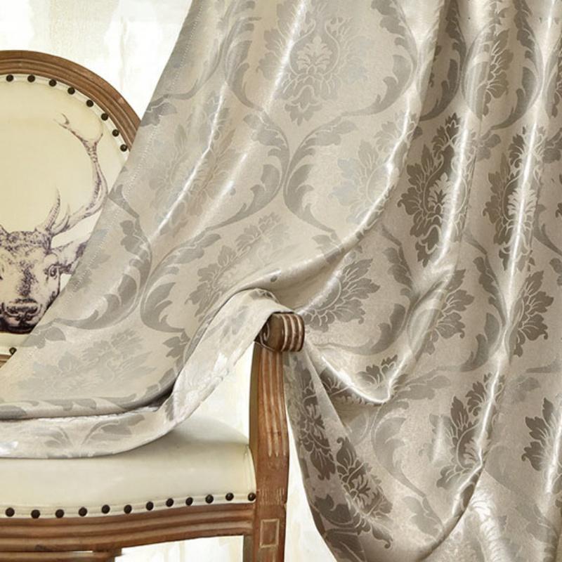Luxus Blackout Thermisch Geprägter Jacquard Vorhang Fenster Vorhänge für Wohnzimmer & Schlafzimmer Lärmreduzierung & Sichtschutz Vorhänge Heimdekoration