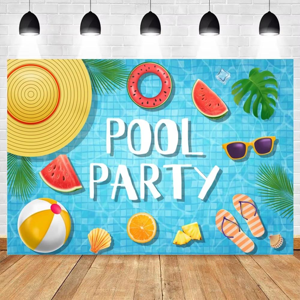 Summer Seasidepink Beach Lounge Chair Swing Themebackground Suitable for Friends Gathering Swimming Party Decoration Room Poster