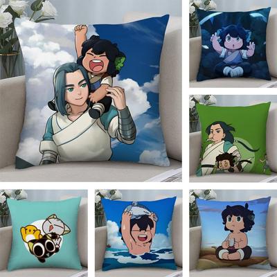Anime The Legend of Hei Kissenbezug Weicher Plüschstoff Beidseitig Bedruckter Sofakissenbezug für Alle Jahreszeiten Heimdekoration Geschenk