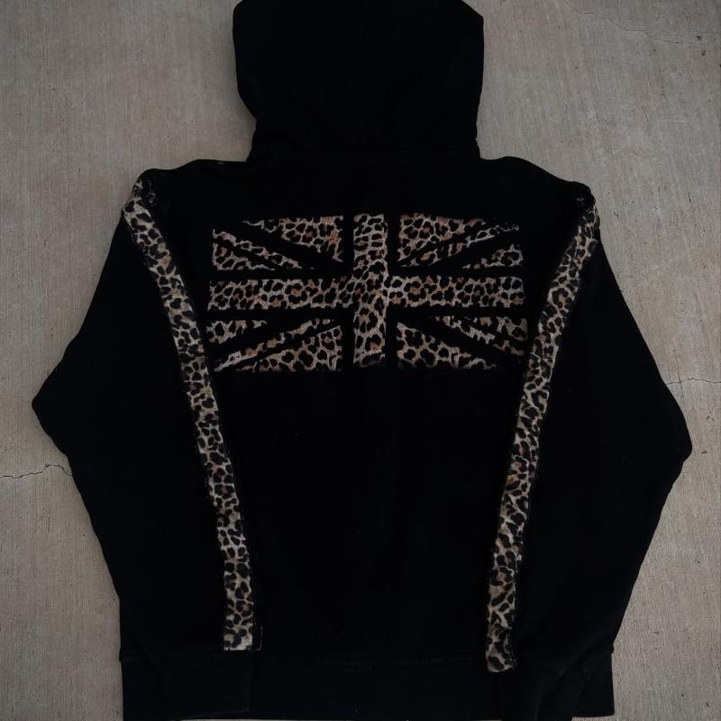 European and American Y2K retro trend personalized printed zipper hoodie