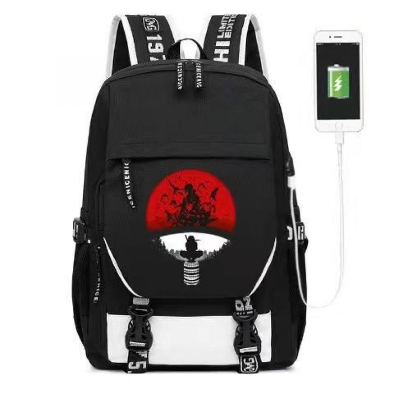 Großes Fassungsvermögen Anime Naruto Inspiriertes Rucksack für Teenager Schüler Tägliche Nutzung Laptop Reisetasche Urbaner Stil