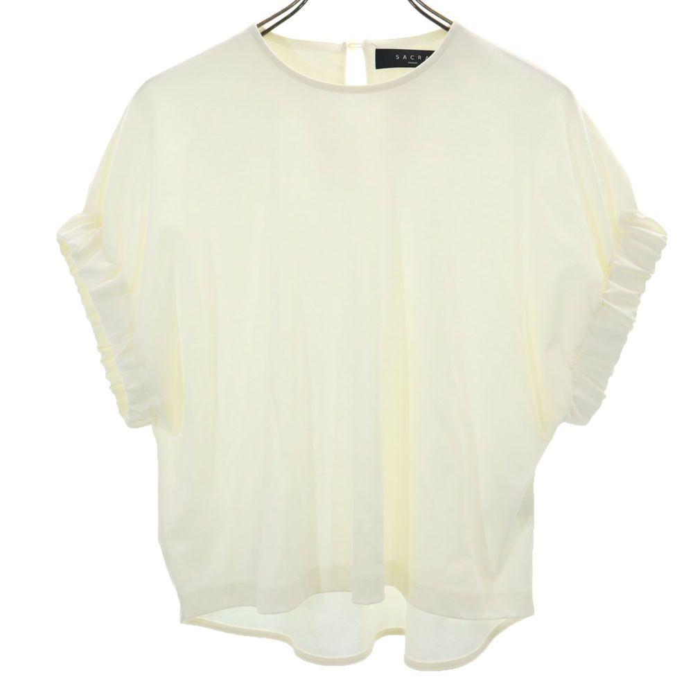Sacra Short Sleeve Cut 38 Ivory French Sleeve Women Used