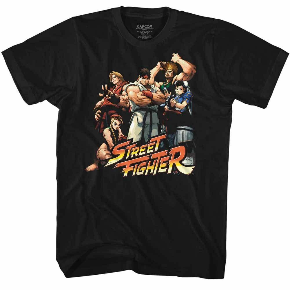 Street Fighter Cool Kids Black Adult T-Shirt S