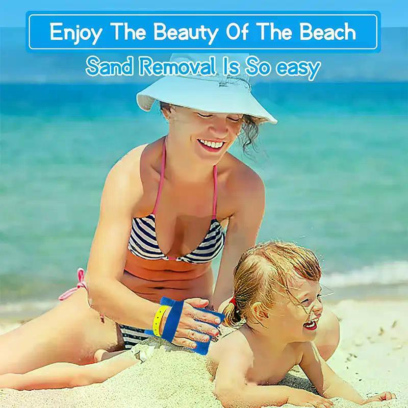 Borsa per Rimuovere la Sabbia da Spiaggia Esterna Rimuovi Sabbia per Rimuovere la Sabbia Vacanza al Mare Campeggio Rimuovi Sabbia Polvere Asciugamano Panno Abrasivo