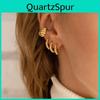 Style Geometric Stainless Steel Hoop Earrings For Women With Gold Plating