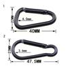 3/6/9pcs Black Packback Buckles Climbing Camping Hiking Water Bottle Hooks Keychain D Carabiner Snap Clip