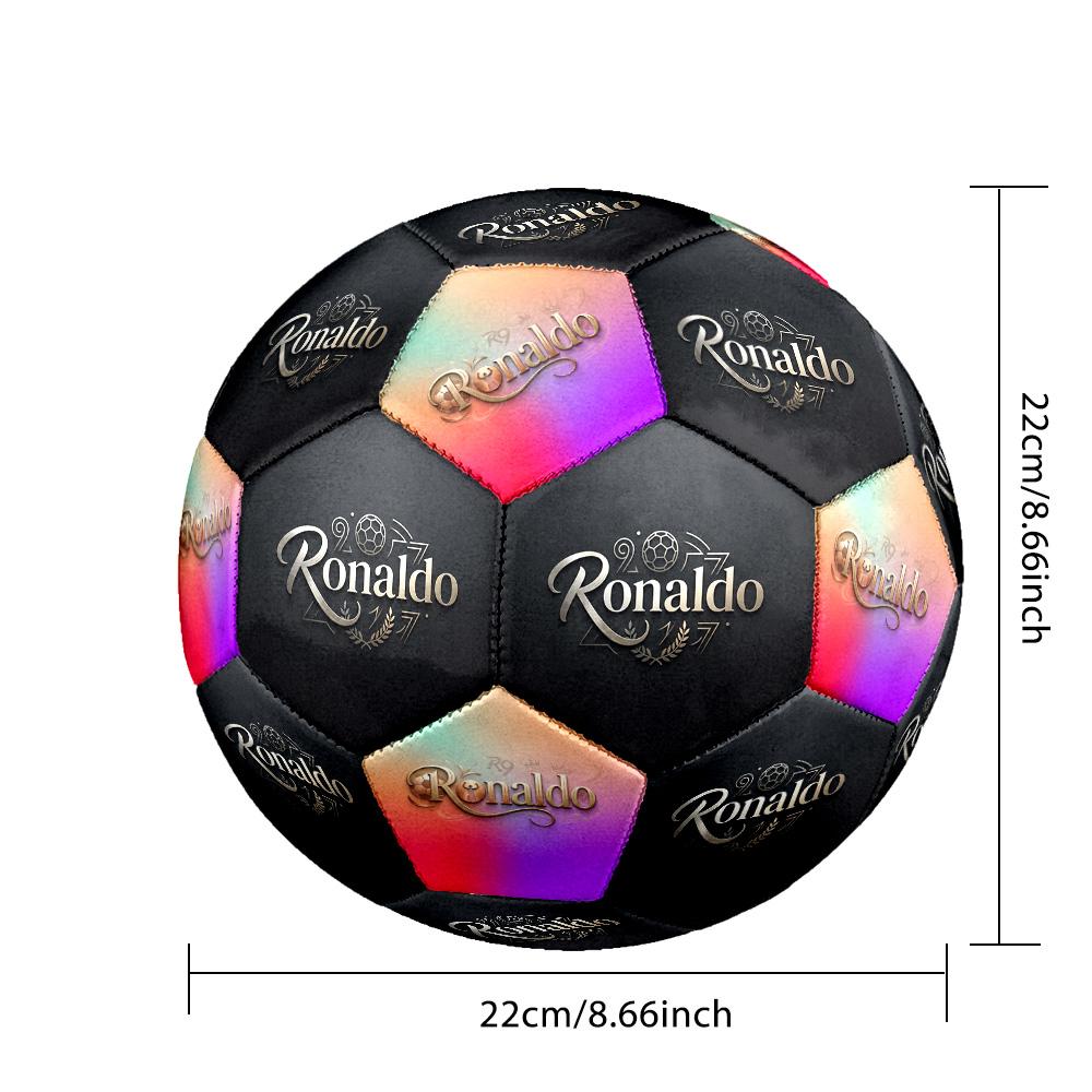 Ronaldo's Legendary Journey Size 5 Soccer Ball Machine-Stitched Indoor/Outdoor Training and Matches for Football Accessories