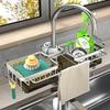 Multifunctional Kitchen Sink Organizer: Dishwashing & Vegetable Washing Basket with Storage Rack