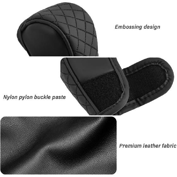 Leather Gear Shift Cover Diamond Embroidery Design,Durable Shift Knob Cover for Shift Lever Protection,Universal Car Gear Shift Cover Car Decorative