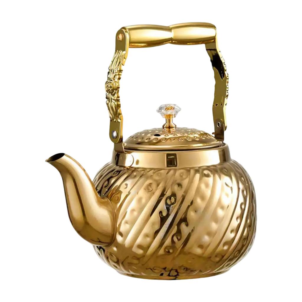 Large Capacity Hammered Nonrust Steel Kettles Durable Construction Ergonomic Grip Boiling Water Pot Home Use