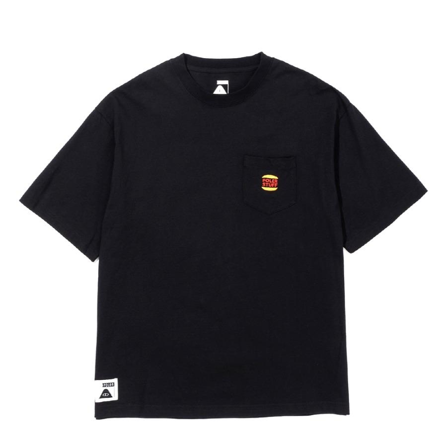 Polar Staff Steamed Hems Pocket Relax Fit Tee Black S (231Mcv0058Blks)