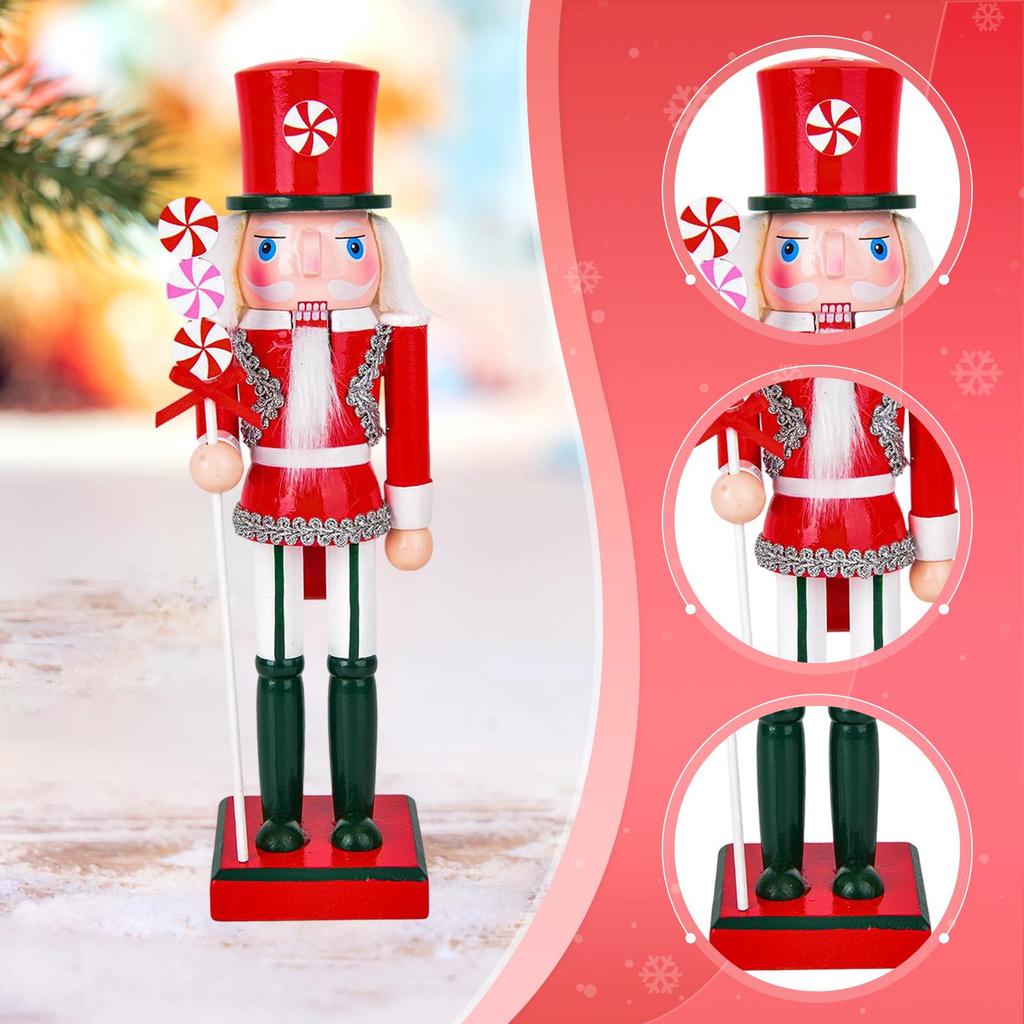 Christmas Nutcracker Figurine 25cmtall for Tabletop Thanksgiving Halloween