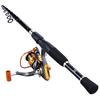 Fishing Rods and Reels Combos Set 1.8-2.4MTelescopic Fishing Rod with 13+1BB Spinning Reel for Carp Bass Saltwater Freshwater Fishing