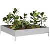 Raised Garden Bed 100x100x26 Cm Galvanized Steel