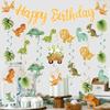 Roar Dinosaur Banner Spiral Set Happy 1st Birthday Party Decor Kid Boy Favors Gift Jurassic World Jungle Safari Hanging Pendant