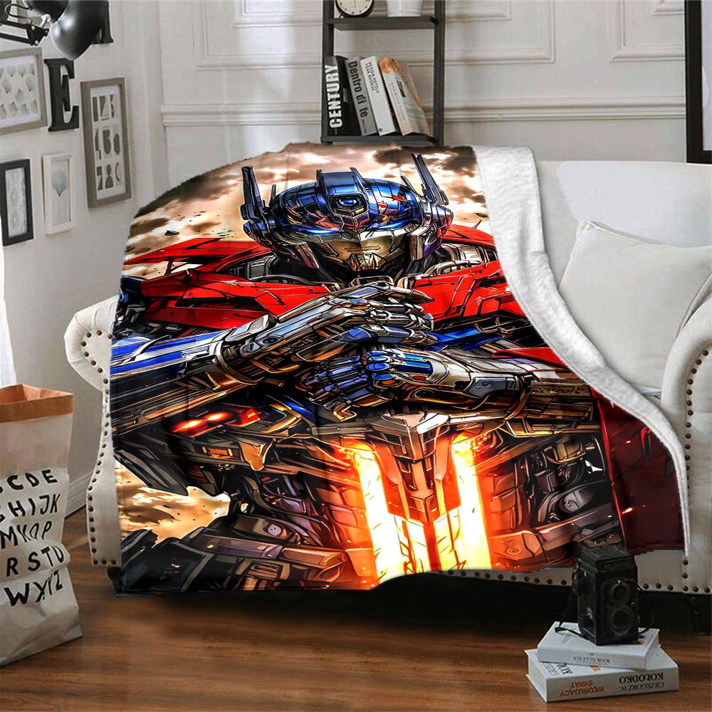 1Pc Transformers Cybertronian Warriors Blanket For Couch Bed Plush Cozy Fuzzy Blanket Super Soft Warm Blankets For Fall And Winter 091880