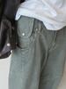 Xu Man Damen Frühling Koreanischer Arbeitskleidungsstil Halbelastischer Bund Laternen-Cropped-Hose