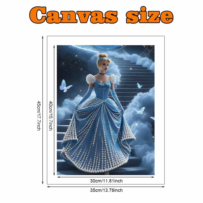 Disney Pearl Painting Set Cinderella On The Cloud Staircase Exquisite and Sparkling Artwork Perfect for Home Wall Decoration and Handmade Gifts