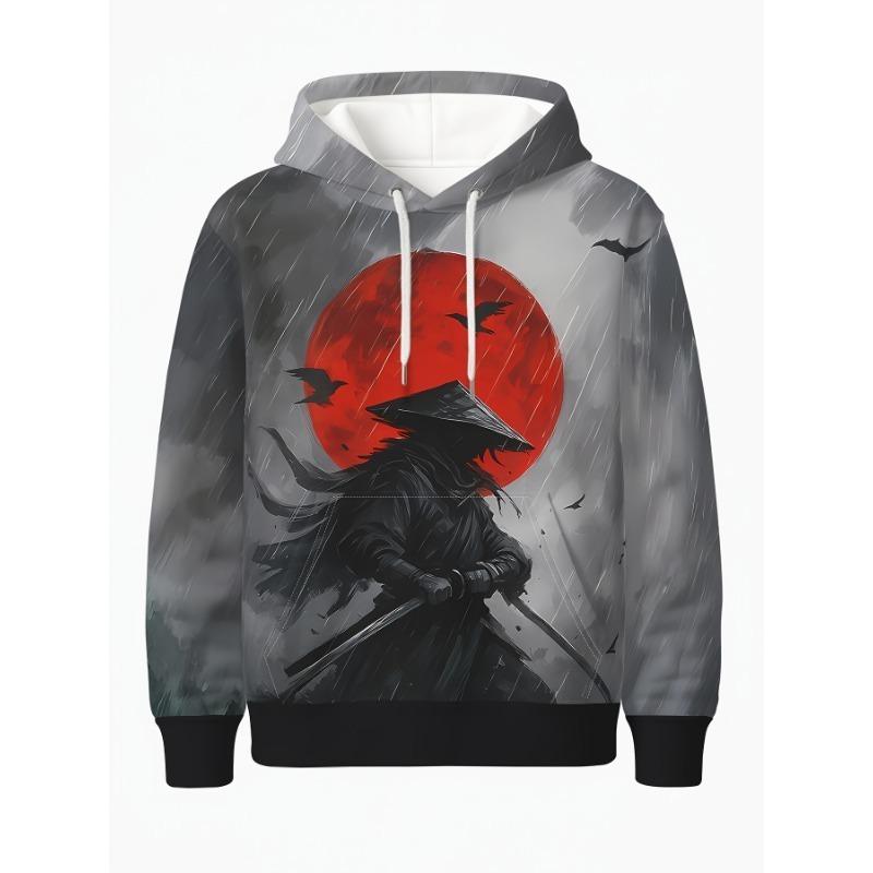 Men Neon Skull Skeleton 3D Print Hoodie Y2K Gothic Streetwear Loose Pullover Hooded Sweatshirt With Pocket