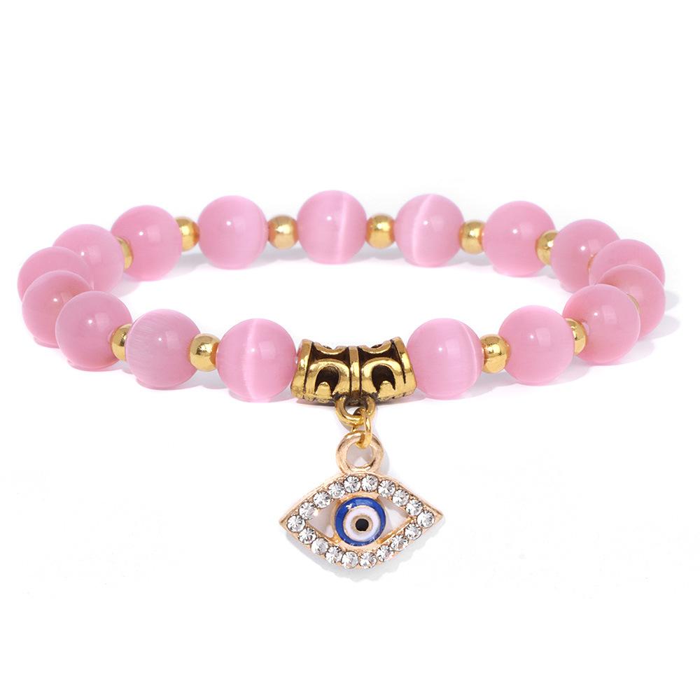 Fashion Evil Eye Natural Stone Beaded Bracelet for Women Men Amulet Protection Jewelry Yoga Spiritual Friendship Gifts