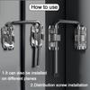 Zinc Alloy Patio Sliding Door Loop Lock,90/180 Degree Doors Latch Locks,Gate Anti-theft Buckle,U-Shaped Door Bolts Hasp Hardware