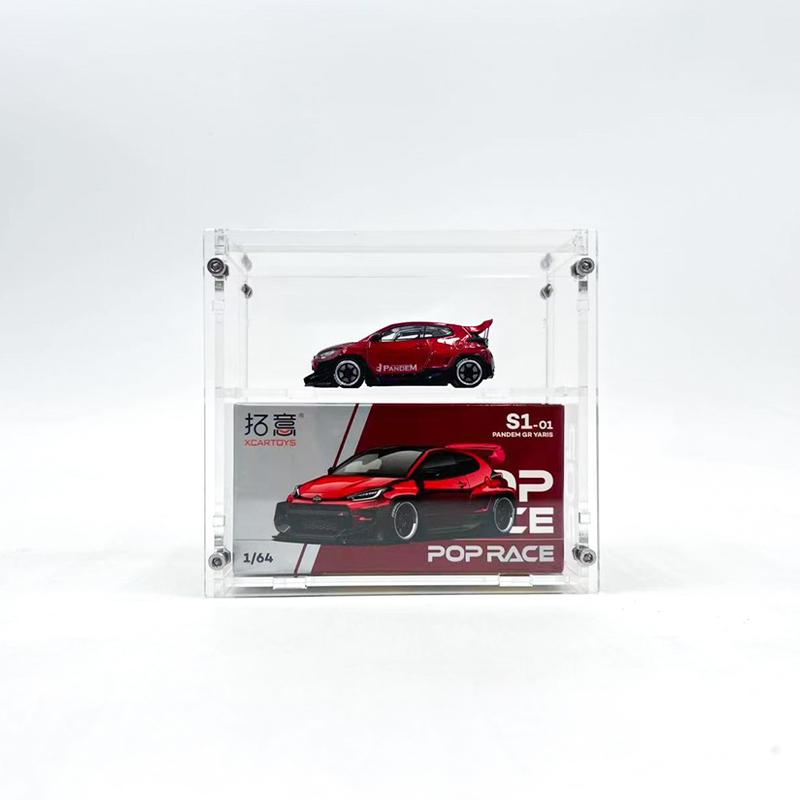 Bob 1/64 Modellauto Vitrine (Ohne Autos auf Bildern) Für Inno Tarmac Works Acryl Transparent Hochwertige Vitrine