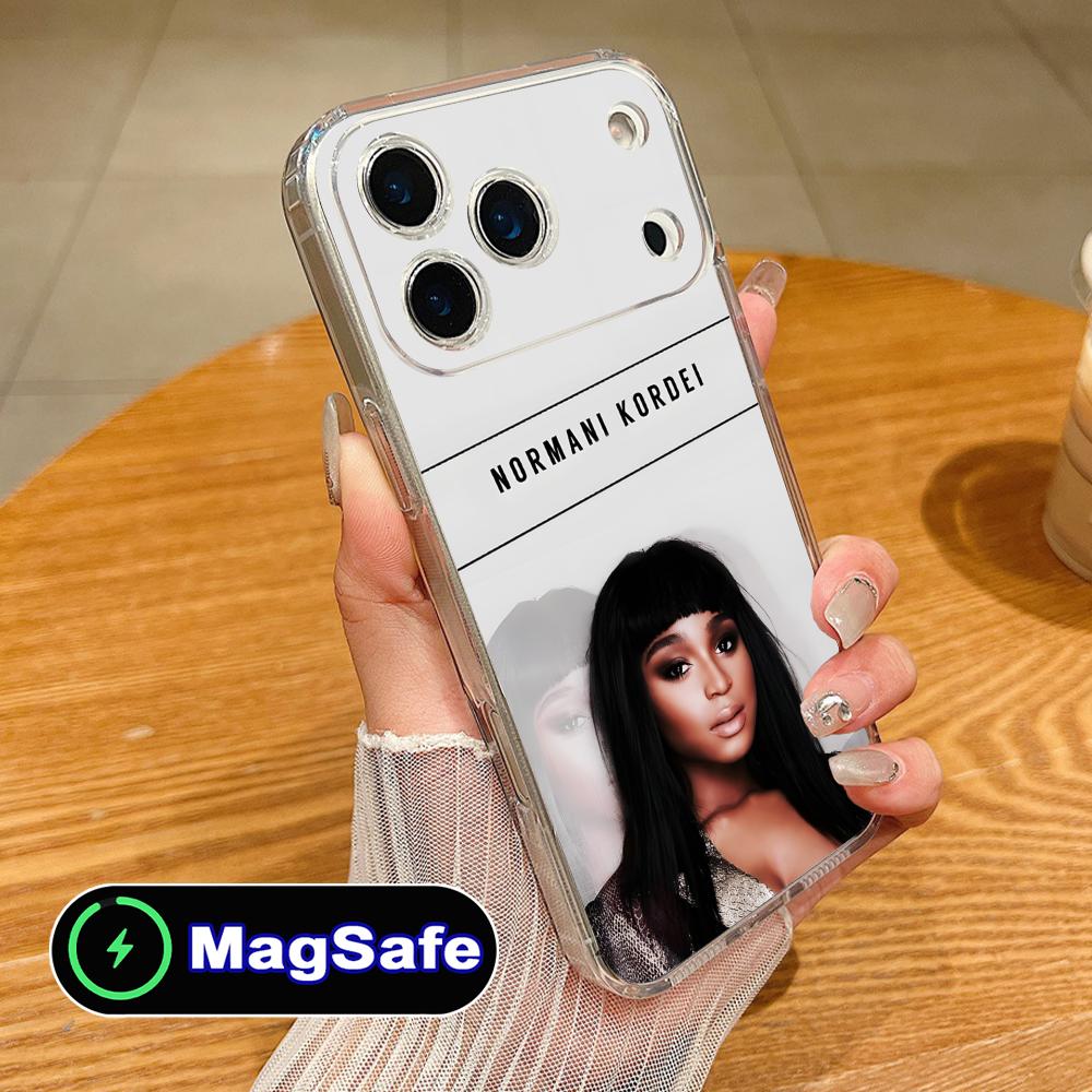 Normani Kordei Clear TPU Magsafe Mobile Phone Case for iPhone 17 16 15 14 13 12 11 Air Pro Max Plus Mini Colorful Cover