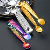 Stainless Steel Ice Cube Clip Rustproof Vibrant Color Comfortable Grip Round Head Sugar Food BBQ Pastry Tongs Kitchen Tool