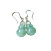 Retro Jade Gourd Ear Hook Earrings: Women's Elegant Chinese Style in Bean Green