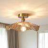 2026 LED Vintage Flower Glass Ceiling Lamps Hallway Corridor Light Warm Light Retro Living Room Interior Decor Lighting HOT