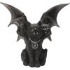 Three Headed Black Cat Pacific Giftware Resin Figurine with Wings, Indoor/Outdoor Decor for New HomeOwners, Newly Weds, and Neighbors