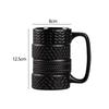 Ceramic Tyre Tire Coffee Mug Car Mug Morning Cup Juice Milk Mugs for Birthday Holiday Gifts Coffee Cups Wheel Coffee Mug Desk