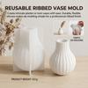 Silicone Vase Mold with Stripe Design for DIY Crystal Drip Resin Craft