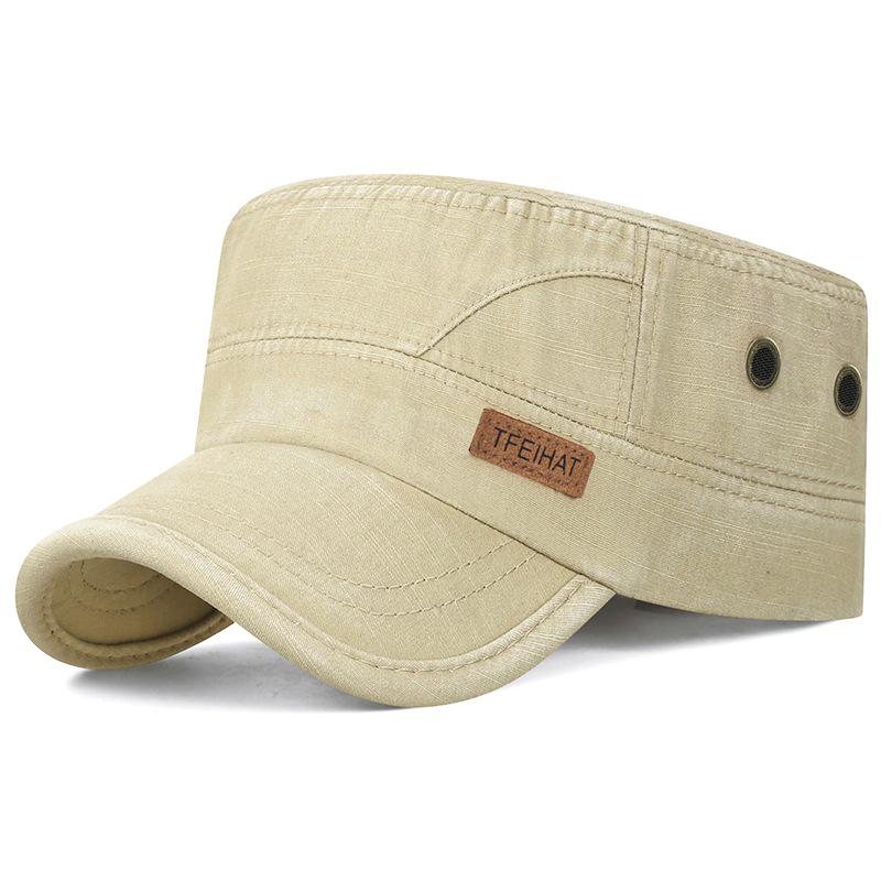 NORTHWOOD High Quality All Seasons Bamboo Cloth Washed Suede Flat Top Hat for Men Women Solid Color Breathable Peaked Cap
