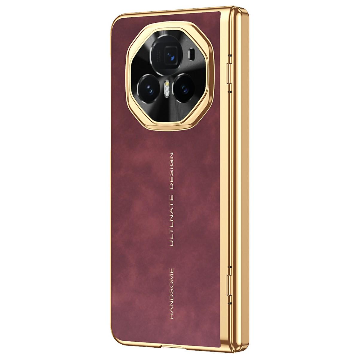 

Чехол для телефона Honor Magic V3 5G с закаленной стеклянной пленкой, гальванизированной кожей + чехол для мобильного телефона из ПК Red