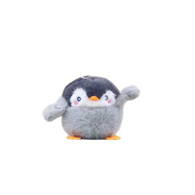 Adorable Penguin Plush Keychain For Students Grey Stuffed Toy Perfect For Backpack Decor