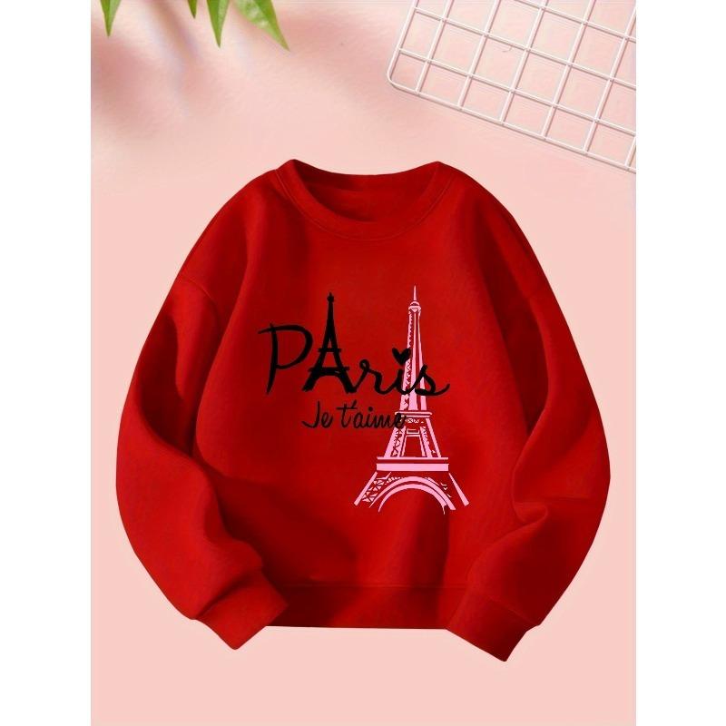 Pink Tower Girls' Crew Neck Sweatshirt from November 16, 2024