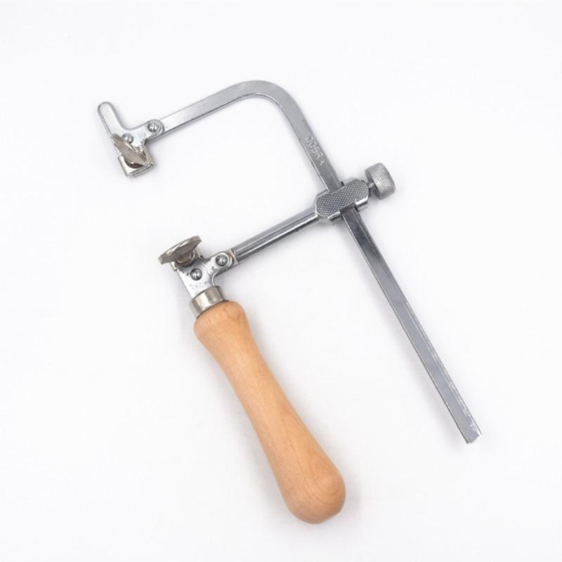 Wood Handle Jewelry Saw U Shaped Saw Frame V Slot Bench Pin Jewelry Tools Perfect Gift for Professional Metalworkers