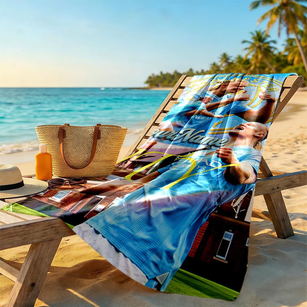 Haaland Customize Your Name Beach Towel Soft Durable Quick-Dry For Beach Bathroom Outdoor Swimming Pool Camping Picnic Yoga Diving Vacation Accessorie
