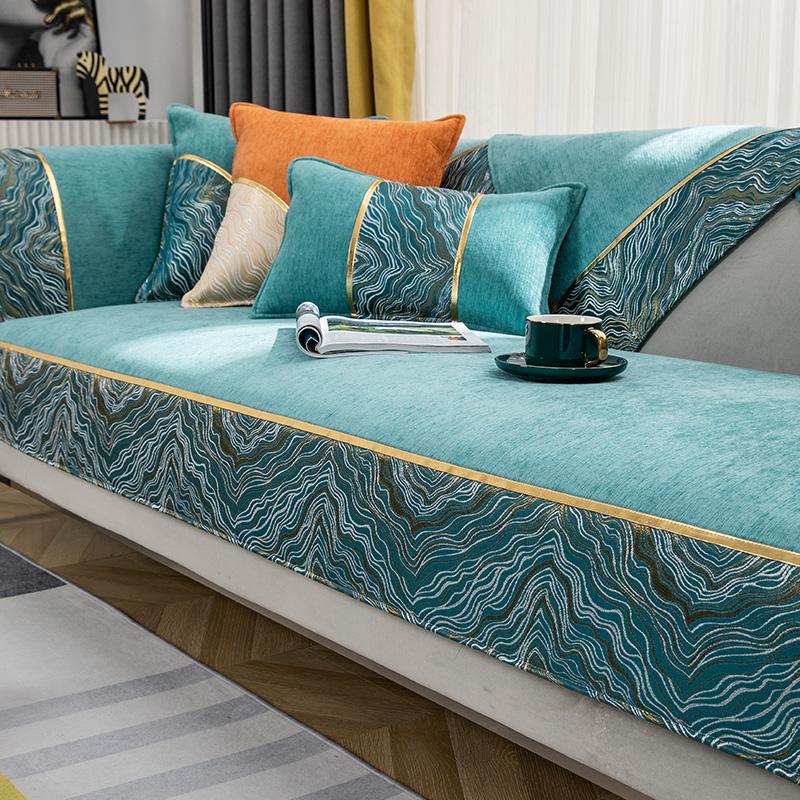 New Chinese Sofa Cushion Cover Four Seasons Universal Chinese Sofa Cushion Anti-slip Four Seasons Cashmere Sofa Towel Washable
