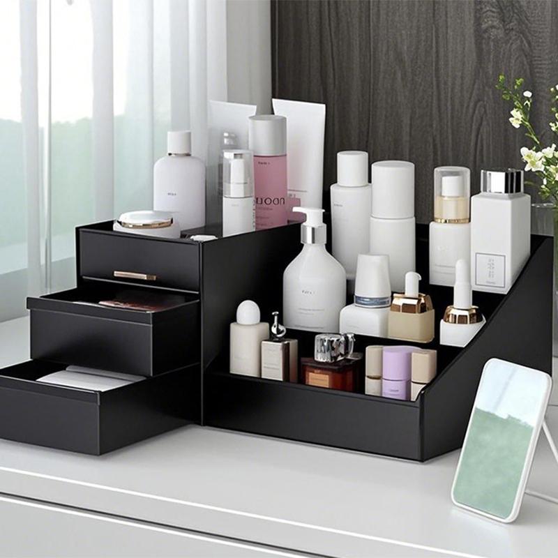 Cosmetics Storage Box for Men Women Perfume Cologne Countertop Organizer Essentials Gifts Valentines Day Gifts Bedroom Storage