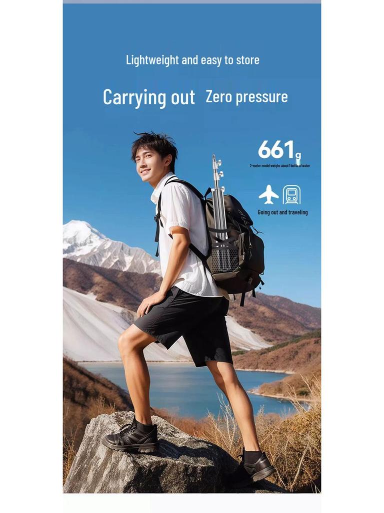 2.8m Portable & Durable Stainless Steel Photography Light Stand Tripod for Outdoor Use