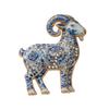 Diamond-inlaid Sheep Brooch Vintage Brooch Pins Trendy Lady's Suit Brooch  Cloth Accessories