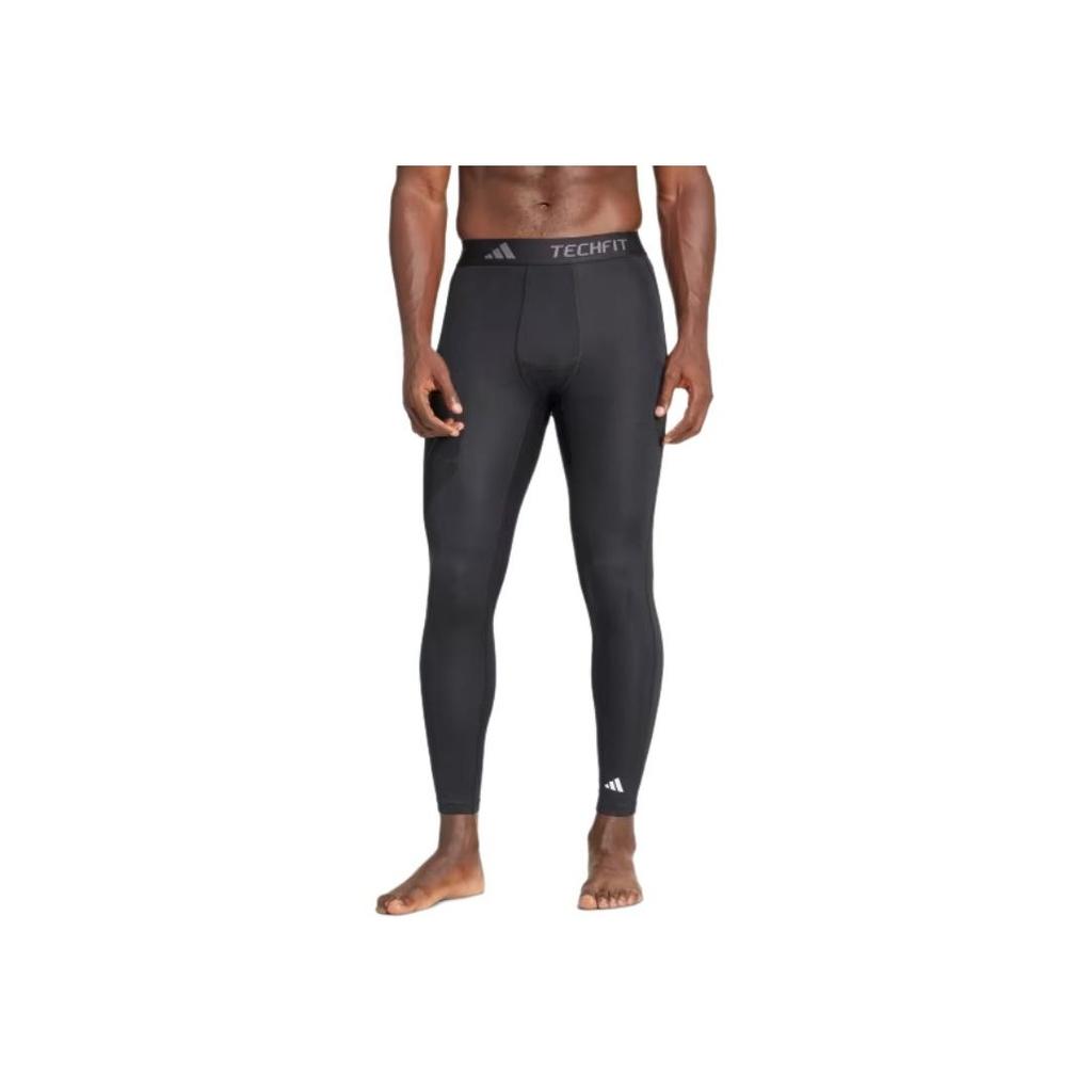 Adidas Techfit Simple Letter Comfortable Training Pants Men Bottoms Black IN5590