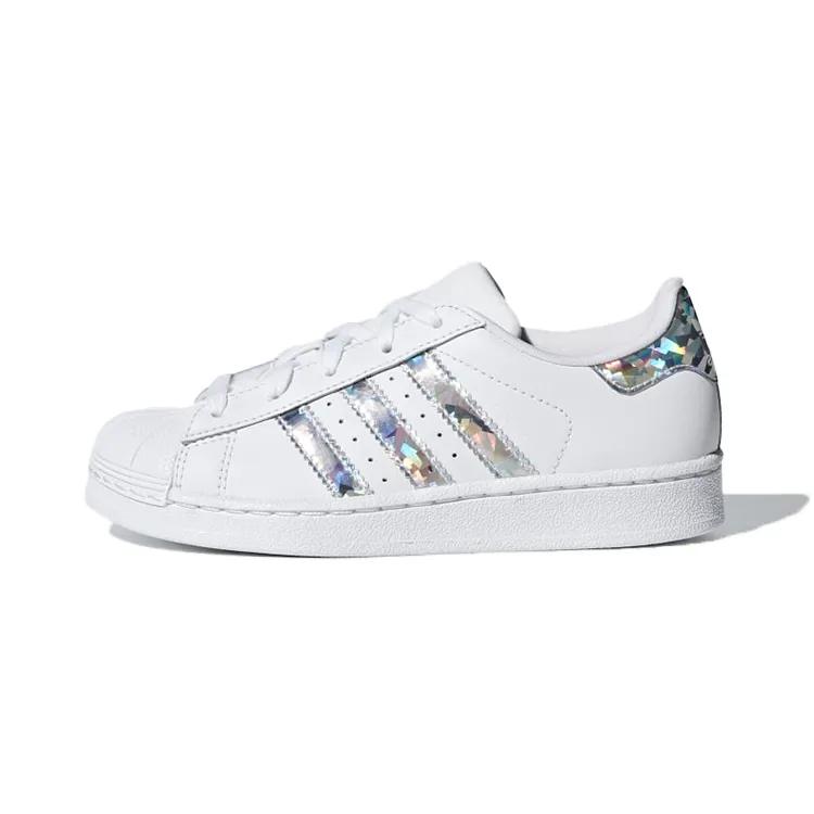adidas Supergwiazda J 'Diament' (Dla obu płci) Chmurny Biały / Chmurny Biały / Chmurny Biały Dziecięce Buty do Skateboardingu CG6708