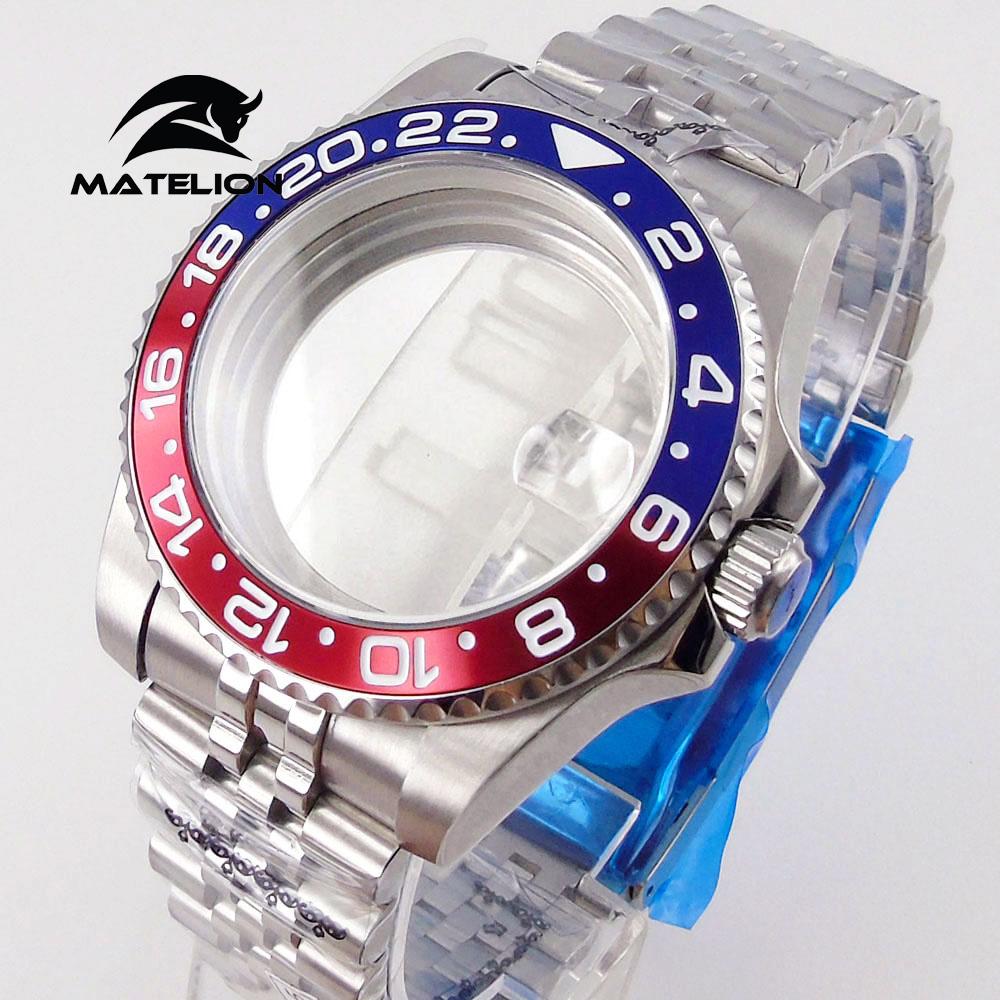 Matelion 200M Diving Case 40mm Fit NH35 NH36 NH34 GMT ETA 2824 PT5000 Watch Case Jubilee Bracelet Sapphire Glass Slide Buckle
