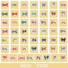 50 Bow Graffiti Stickers Computer Mobile Phone Water Cup Decoration Stickers Children Waterproof Creative Hand Account Stickers Bag