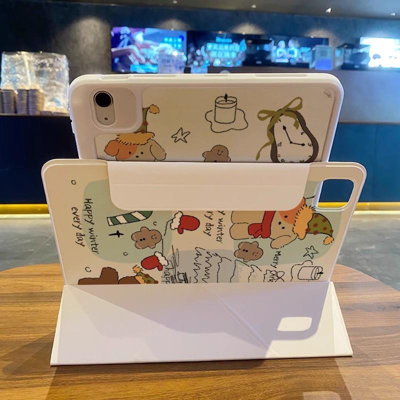 Magnetic Detachable Acrylic Case IPad Pro 11 Inch With Stand Full Cover Cartoon Design Sleep/Wake Support