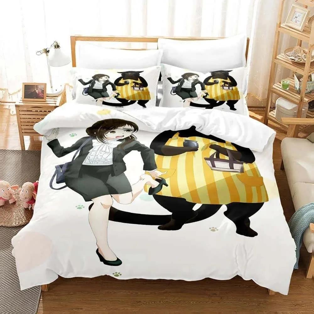 3D Kawai The Masterful Cat Is Depressed Again Today Printed Bed Set Duvet Cover Pillowcase Bedding Set Linen Sheet Quilt Cover