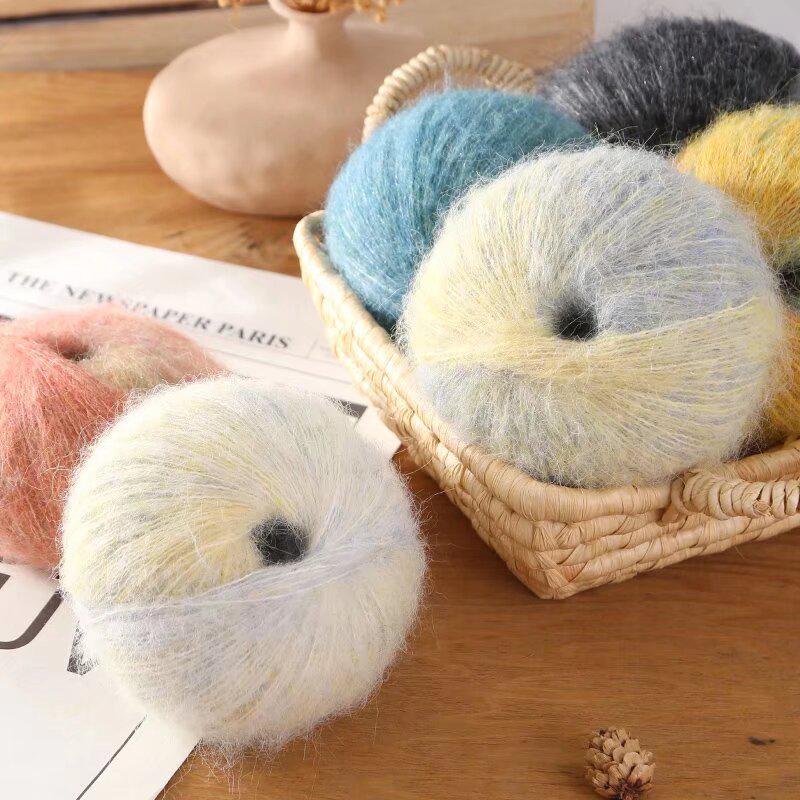 Gradient Silk Mohair Yarn for Hand-Knitted Sweaters and DIY Shawls
